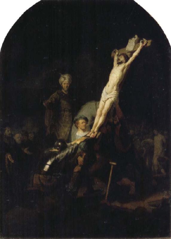 REMBRANDT Harmenszoon van Rijn The Raising of the Cross Sweden oil painting art